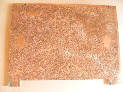 Plaque cuivre gravée 7 x 360 x 520 mm