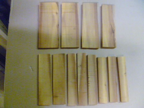 Plaquettes coutellerie bois de poirier sec. 10 x 30 x 180 mm